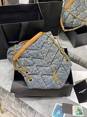 YSL Small Puffer In Suede And Denim 577476 Size 29 X 17 X 11 CM - 3