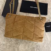 YSL Small Puffer In Suede Cinnamon 577476 Size 29 X 17 X 11 CM - 3