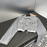 Miumiu Denim Blouson Jacket Grey - 4