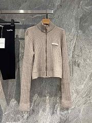Miumiu Wool Knit Cardigan Limestone - 1