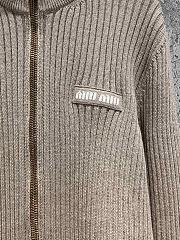 Miumiu Wool Knit Cardigan Limestone - 4