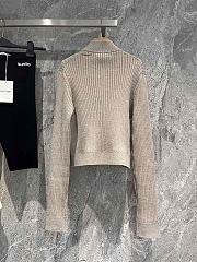 Miumiu Wool Knit Cardigan Limestone - 2