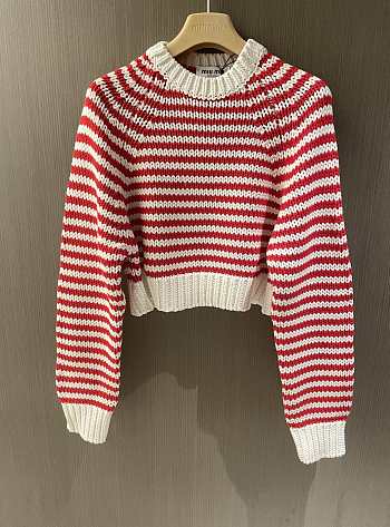 Miumiu Cotton And Cashmere Sweater Red