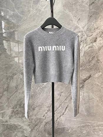 Miumiu Wool And Cashmere Sweater Grey