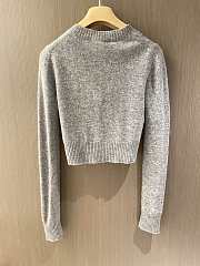 Miumiu Wool And Cashmere Sweater Grey - 2