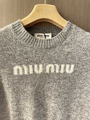 Miumiu Wool And Cashmere Sweater Grey - 4