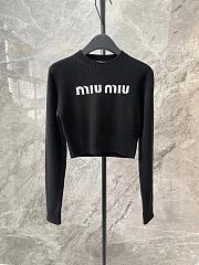 Miumiu Wool And Cashmere Sweater Black - 1