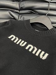 Miumiu Wool And Cashmere Sweater Black - 3