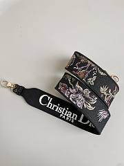 Dior Medium Lady D-Lite Bag Black Multicolor Dior Jardin Botanique Embroidery Size 24 x 20 x 11 cm - 4