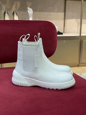 Dior D-racer Ankle Boot White Calfskin