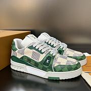 LV Trainer Sneaker Louis Vuitton Script Signature Green  - 1