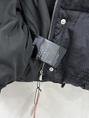 Miumiu Cropped Nylon Down Jacket Black/White - 3
