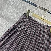 Miumiu Gingham Check Skirt Garnet - 5