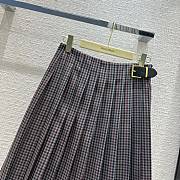 Miumiu Gingham Check Skirt Garnet - 2