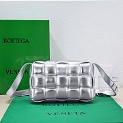 Bottega Veneta Padded Cassette Crossbody Bag Silver Size 26x18x8cm - 1
