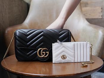 Gucci GG Marmont Mini Bag 751526 Black Size 21*12*5cm