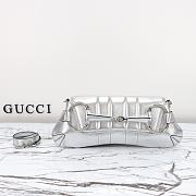 Gucci Horsebit Chain Medium Shoulder Bag 764255 Silver Size 38x15x16cm - 1