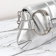 Gucci Horsebit Chain Medium Shoulder Bag 764255 Silver Size 38x15x16cm - 5