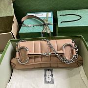 Gucci Horsebit Chain Medium Shoulder Bag 764255 Rose Beige Size 38x15x16cm - 1
