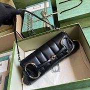 Gucci Horsebit Chain Medium Shoulder Bag 764255 Black Size 38x15x16cm - 5