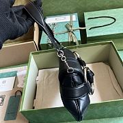 Gucci Horsebit Chain Medium Shoulder Bag 764255 Black Size 38x15x16cm - 2