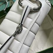 Gucci Horsebit Chain Medium Shoulder Bag 764255 White Size 38x15x16cm - 3