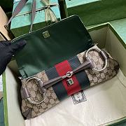 Gucci Horsebit Chain Medium Shoulder Bag 764255 Beige and ebony Size 38x15x16cm - 5