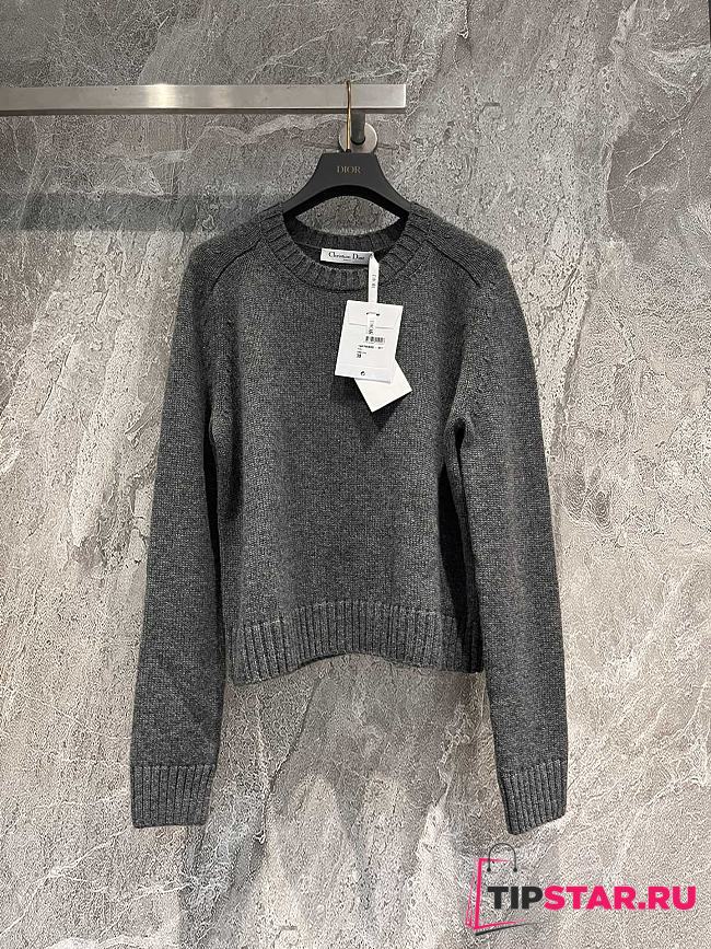 Dior Essentials Sweater Gray Cashmere Knit - 1