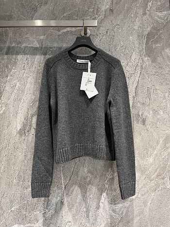 Dior Essentials Sweater Gray Cashmere Knit