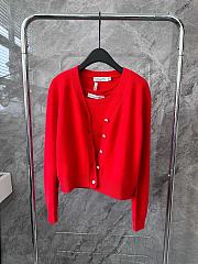 Dior Twin-Set Amaryllis Red Cashmere Knit - 1
