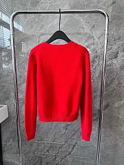 Dior Twin-Set Amaryllis Red Cashmere Knit - 5