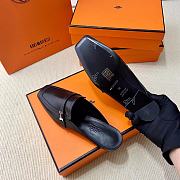 Hermes Groupie Mule In Calfskin Black - 4