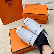 Hermes Groupie Mule In Calfskin White - 4