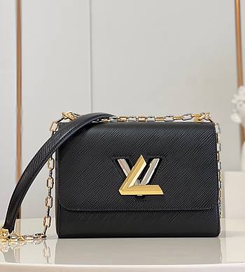 Louis Vuitton M21025 Twist MM Black Size 23 x 17 x 9.5 cm