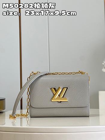 Louis Vuitton M21026 Twist MM Gray Size 23 x 17 x 9.5 cm