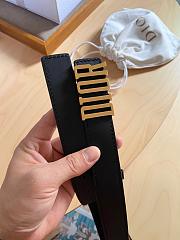 Dior D-Fence Belt Black Smooth Calfskin 3cm - 5