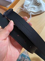 Dior D-Fence Belt Black Smooth Calfskin 3cm - 2