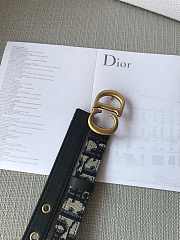 Dior Saddle Belt Blue Dior Oblique Jacquard 2cm - 5