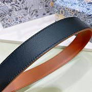 Dior D-Fence Reversible Belt Golden Saddle and Black Smooth Calfskin 3cm - 4