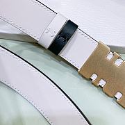 Dior D-Fence Reversible Belt Black and Latte Smooth Calfskin 3cm - 4