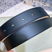 Dior D-Fence Reversible Belt Black and Latte Smooth Calfskin 3cm - 2