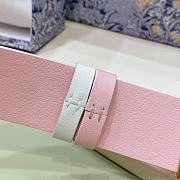 Dior 30 Montaigne Reversible Belt White & Pink Smooth Calfskin 3.5 cm - 5