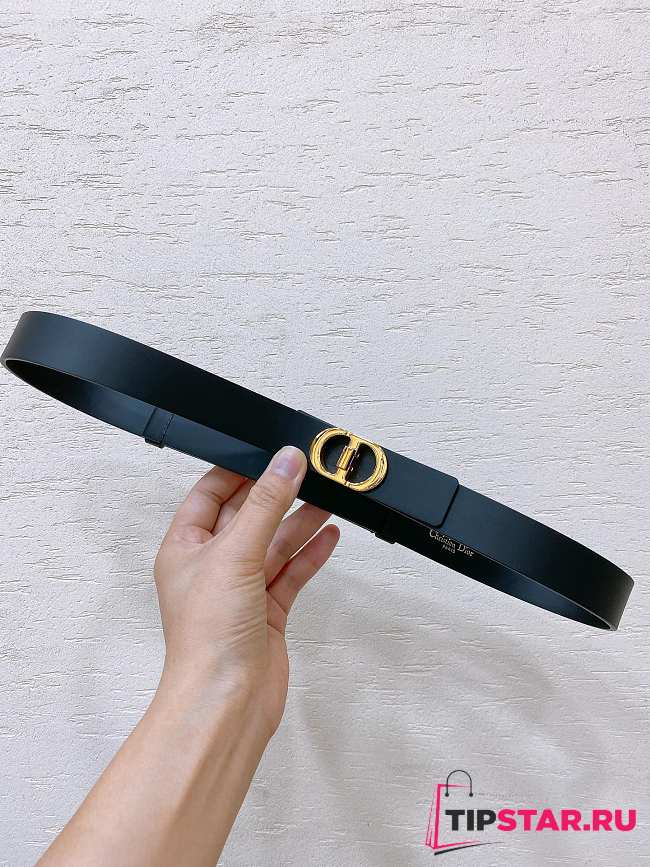 Dior 30 Montaigne Avenue Belt Black Ultrasmooth Calfskin 2.5cm - 1