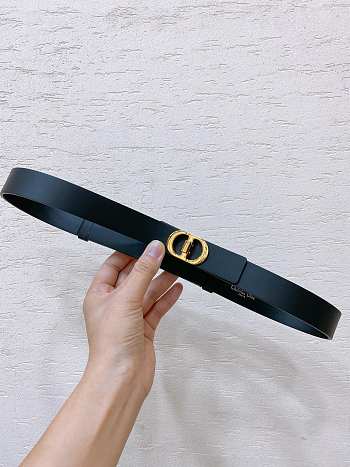 Dior 30 Montaigne Avenue Belt Black Ultrasmooth Calfskin 2.5cm