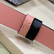 Dior 30 Montaigne Reversible Belt Black and Ethereal Pink Smooth Calfskin 2cm - 3