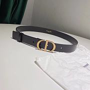 Dior 30 Montaigne Belt Black Smooth Calfskin 3.5 cm - 1