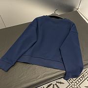 Celine Paris 16 Sweatshirt In Cotton Fleece Navy/Off White - 4