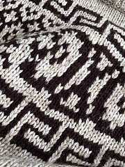Celine Crew Neck Sweater In Triomphe Fair Isle Wool Taupe - 3