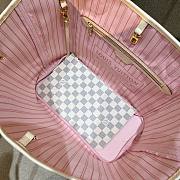 Louis Vuitton N41605 Neverfull MM Damier Azur Rose Ballerine Pink Size 31 x 28 x 14 cm - 5