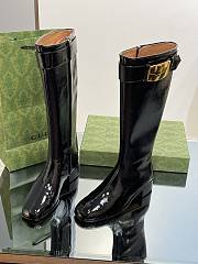 Gucci Women's Retro G Boot Black Leather ‎750493 - 1